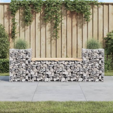 Garden Bench  Natural Wood  Solid Pine Wood  Large  Planters vidaXL