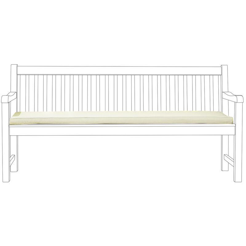 Garden Bench Seat Cushion Off White Toscana Java 14379