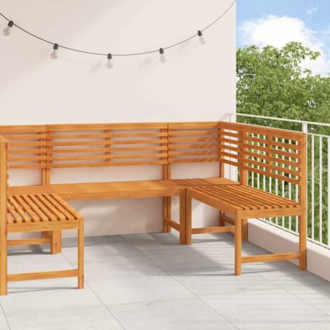 Garden Bench Set 5 pcs Brown Solid acacia wood vidaXL