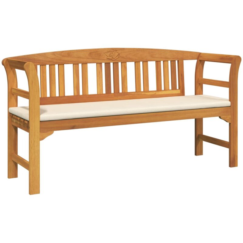 Rose Bench Natual 157 X 46 X 82.5 Cm Solid Acacia Wood Vidaxl