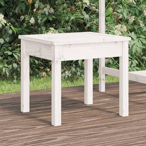 Garden Bench White 50x44x45 cm Solid Wood Pine vidaXL