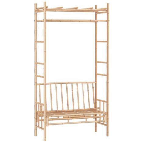 Garden Bench with Pergola 116 cm Bamboo vidaXL