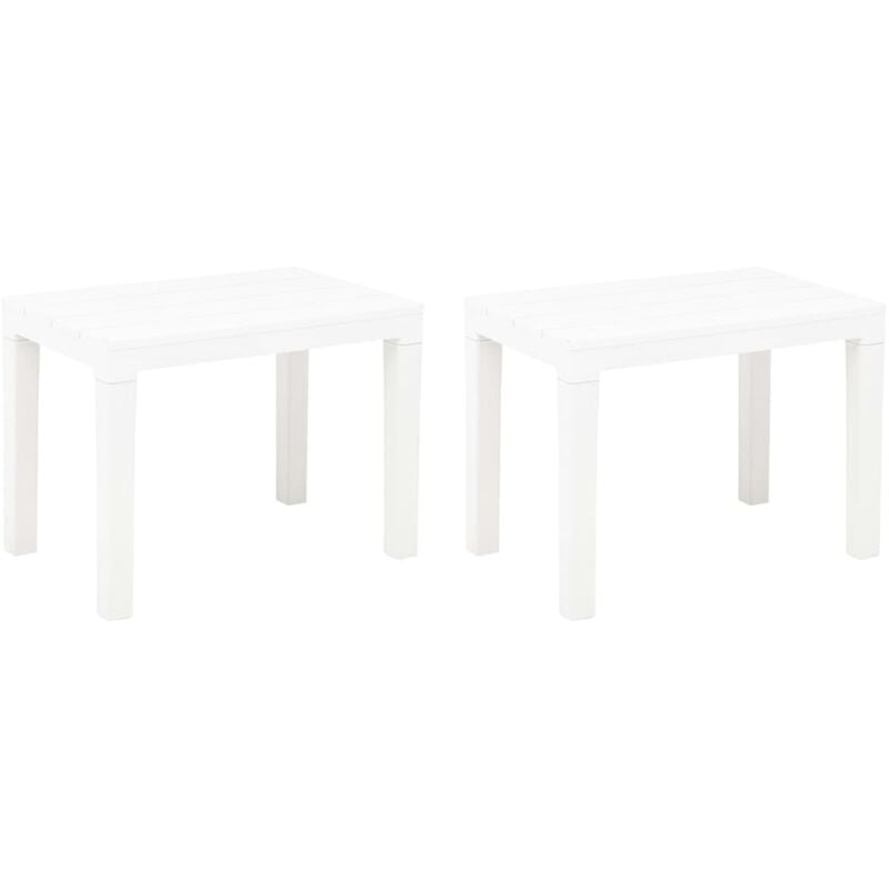 Vidaxl - Garden Benches 2 pcs White Plastic