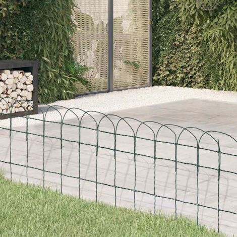 Garden Border Fence Powder-coated Iron 10x0.4 m vidaXL