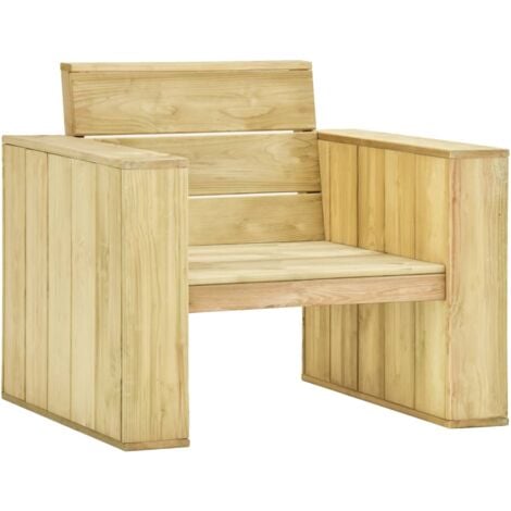Garden Chair 89x76x76 cm Impregnated Pinewood - Green