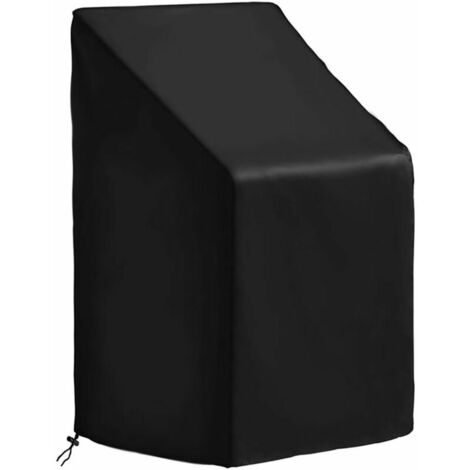 Garden Chair Cover Waterproof Stacking Chair Cover Anti-UV Outdoor Cover Garden Armchair 420D Breathable Oxford Fabric, 65 x 65 x 80/120
