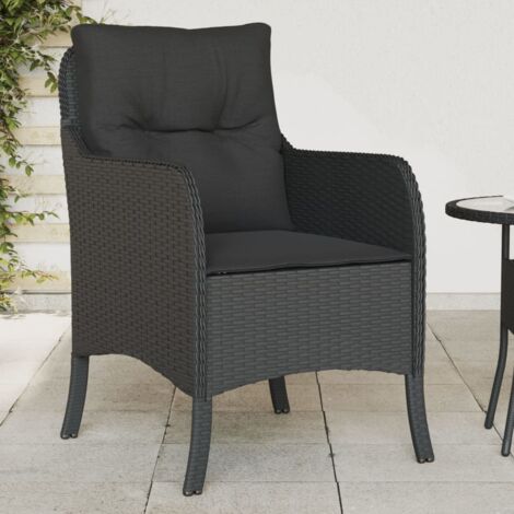 Garden Chair  Set of 2  Black vidaXL