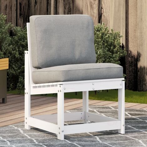 Garden Chair White 50.5x55x77 cm Solid Wood Pine vidaXL