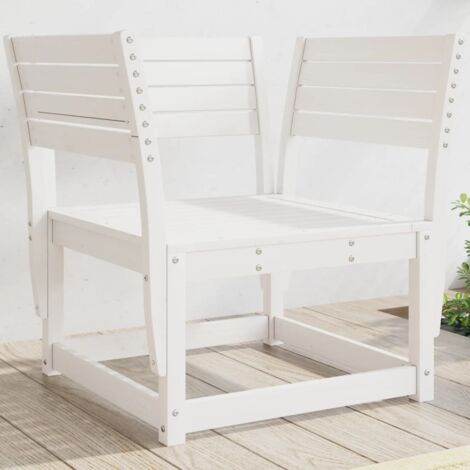Garden Chair  White  Solid pine wood  Standard  Durable vidaXL