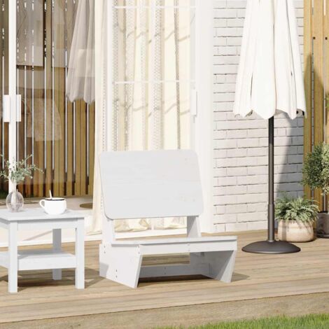 Garden Chair  White  Solid Pine Wood  Standard  Durable vidaXL