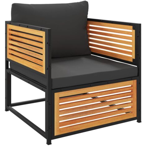 Garden Chair with Cushions Solid Wood Acacia vidaXL