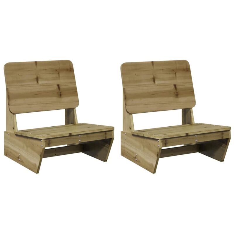 Vidaxl - Garden Chairs 2 Pcs 60x64x70.5 Cm Impregnated Wood Pine
