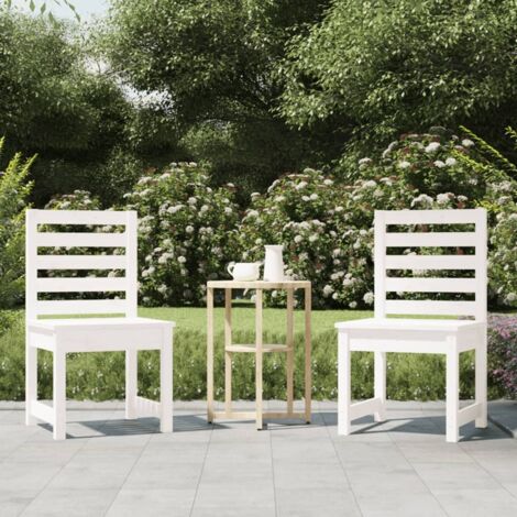 Garden Chairs 2 pcs White 50x48x91.5 cm Solid Wood Pine vidaXL
