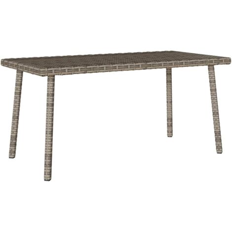 Garden Coffee Table Rectangular Grey 80x40x37 cm Poly Rattan vidaXL