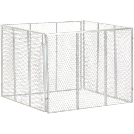 Garden Composter 100x100x77 cm Galvanised Iron vidaXL