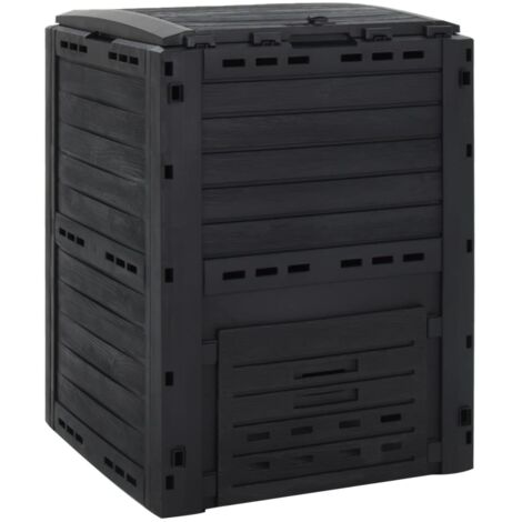 Garden Composter Black 280 L Polypropylene vidaXL