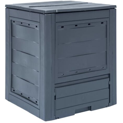 Garden Composter Grey 60x60x73 cm 260 L