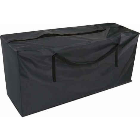 Garden Cushions Storage Bag,210D Oxford Fabric Rip Proof Outdoor Furniture Cushion Bag Water Resistant Large Cushions Bag With Sturdy Zipper and Handles 45.6”Lx18.5”Wx20”H（116x47x51cm ）