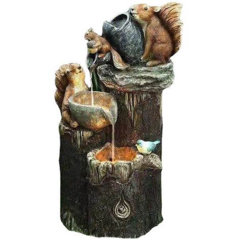 Garden Decoration Animal Statue, Solar Resin Squirrel Welcome Sign Solar Lamp, Cartoon Statue Lamp, Outdoor Squirrel Ornament, Christmas Gift for Yard Lawn Entrance