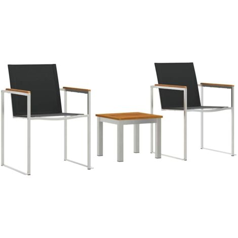 Garden Dining Set 3 pcs Brown and Black vidaXL
