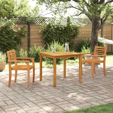 Garden Dining Set 3 pcs Brown Solid acacia wood vidaXL