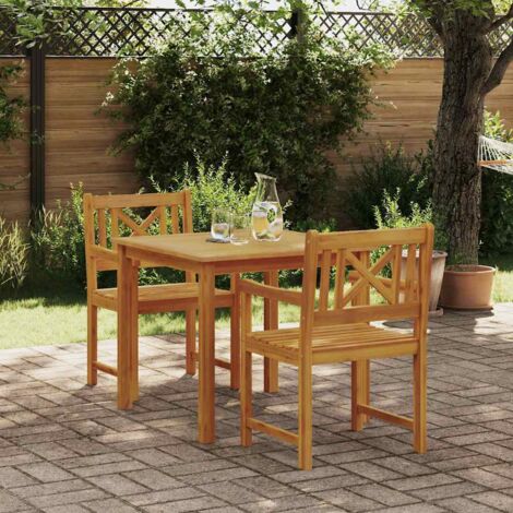Garden Dining Set 3 pcs Brown Solid Acacia wood vidaXL