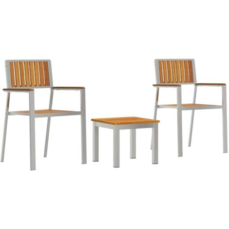Garden Dining Set 3 pcs Brown vidaXL