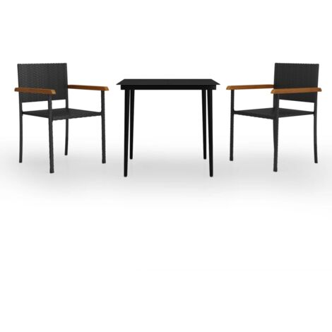 Garden Dining Set  Black vidaXL