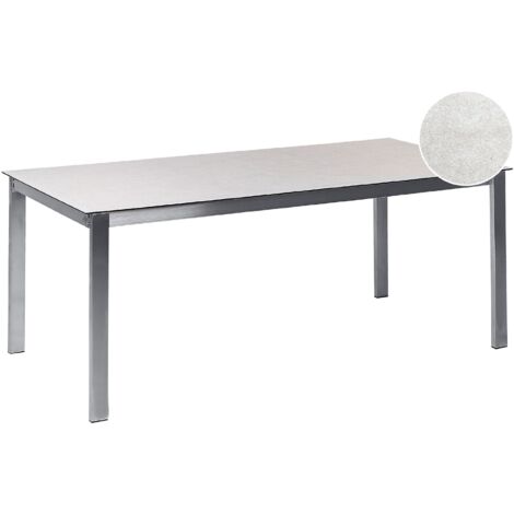 Garden Dining Table COSOLETO 180 cm 90 cm Glass White