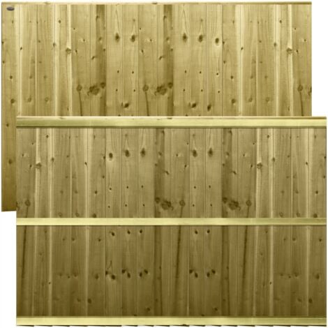 PREMIER GARDEN SUPPLIES Garden Feather Edge Fence Panel W:6ft/183cm x H:2ft/60cm Capped Semi-Braced