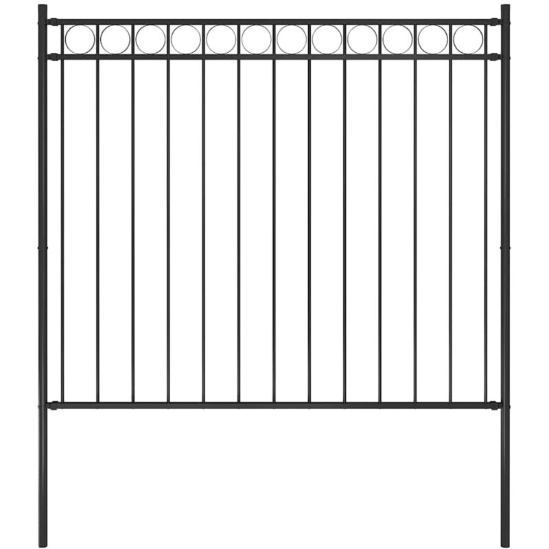 Vidaxl - Garden Fence Steel 1.81x1.5 M Black