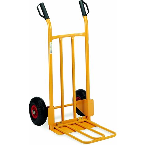Garden Friend – Chariot de transport grand volume 300 kg – Acier peint – Poignées de sécurité – Pelle basculante – Roues pneumatiques Ø26x8,5 cm