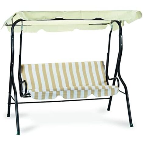 Garden Friend Dondolo in acciaio 170x113x156h cm 3 posti beige