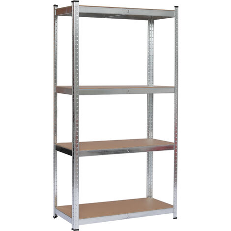 Garden Friend – Étagère rayonnage 4 niveaux en métal et MDF – Dimensions H 160 x L 120 x P 40 cm – Charge maximale 150 kg par étagère – Assemblage sans outils