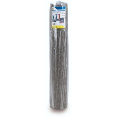 Garden Friend Feltro accoppiato con antiscivolo in polietilene Rotolo da 1x25 m Grigio scuro