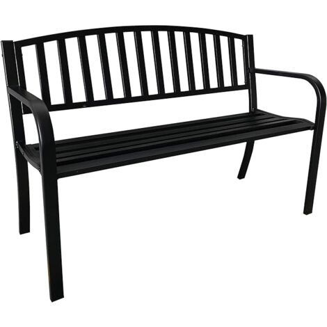 Garden Friend Hollywood Stahlbank 120x50x75h cm schwarz