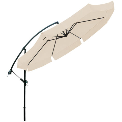 Garden Friend Ombrellone tondo 3x3h m con braccio laterale ecrù