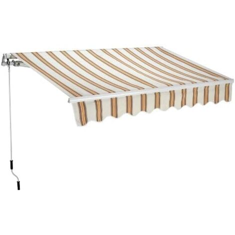 Garden Friend Quadratische Stabmarkise 200x250 beige gestreift