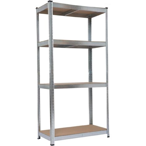 Garden Friend Regal 4 Fachböden aus Metall und MDF, Belastbarkeit 150 kg pro Boden, H 160 x B 80 x T 40 cm