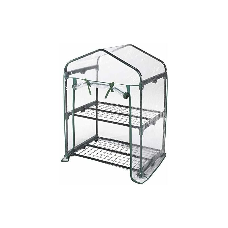 Serre à 2 étages avec couverture amovible en pvc