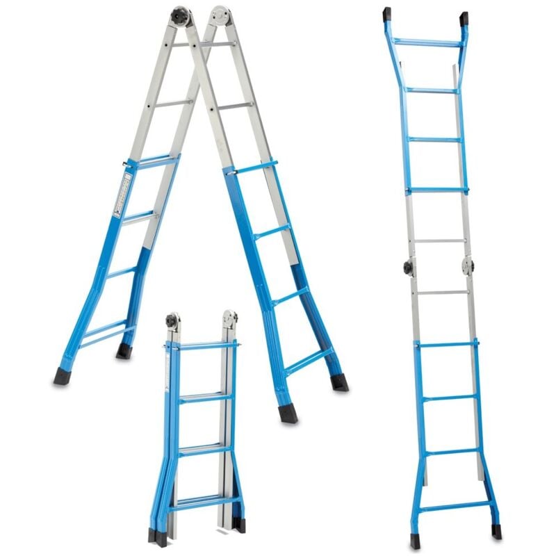 Garden Friend - Scala Telescopica 4+4 Gradini Allungabile 3.7 mt Multiuso Scaletta Bricolage