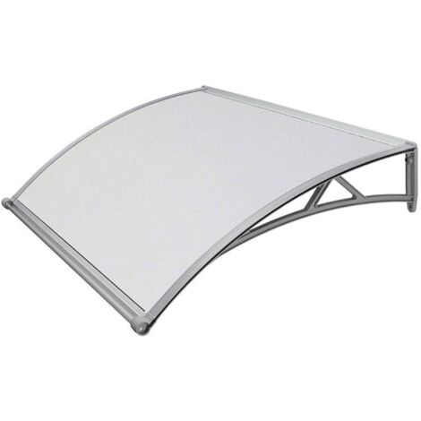 Garden Friend Vordach ABS T. 98 L. 120 Graue Stütze und Polycarbonatabdeckung