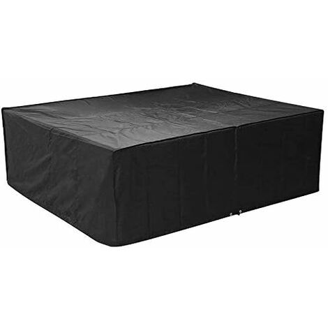 main image of "Garden Furniture Cover, 420D Oxford Fabric Waterproof Protective Cover, for Outdoor Patio Table and Chairs, Anti-UV Garden Table Covers 250 x 200 x 80 cm(Black)"