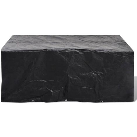 Garden Furniture Cover 6 Person Poly Rattan Set 10 Eyelets 240x140cm
