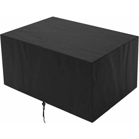 Garden Furniture Cover 600D Oxford Fabric Furniture Cover, Rainproof, Dustproof and UV Resistant (160x160x80 cm, Black)