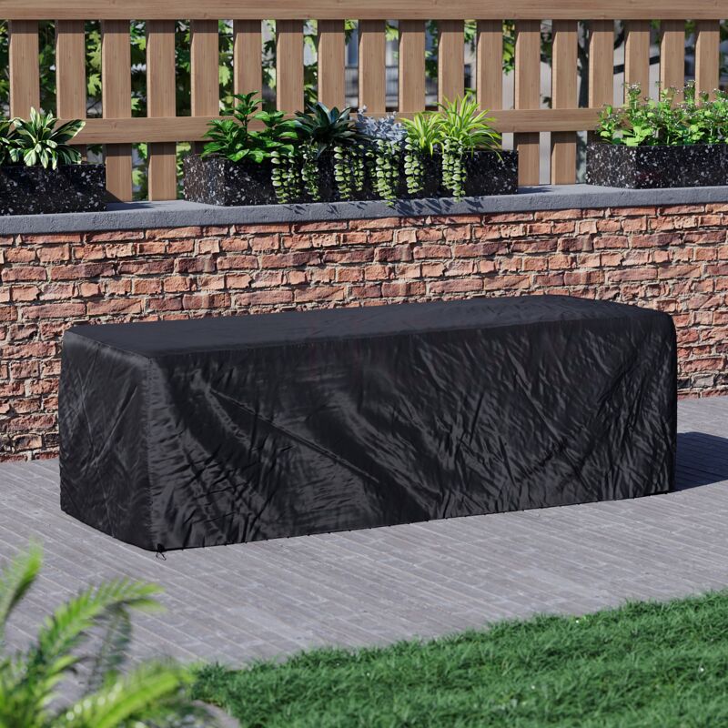 Garden Furniture Cover Outdoor Patio Waterproof Rattan Set Rain Anti-UV Protection, 207 x 74 x 65 cm