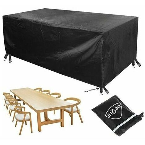 Garden Furniture Cover, Outdoor Table Cover, Anti-UV Oxford Waterproof Tarpaulin Garden Furniture Cover Outdoor Garden Furniture Protection 600D Oxford Fabric Cover 242x162x100cm WHWY