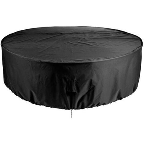 AOUGO Garden Furniture Cover, Round Garden Table Cover Waterproof Heavy Duty Outdoor Patio Furniture Covers Dining Chairs UV Resistant Dustproof 230 x 110cm