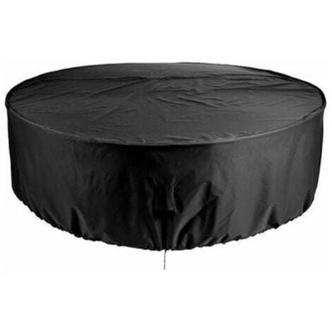 Garden furniture cover, waterproof and durable round garden table cover for outdoor patio furniture, UV protection and dustproof dining chairs, 230 x 110 cm.