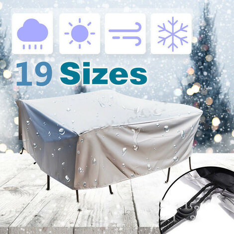 main image of "Garden Furniture Covers, Rectangular/Square Patio Table Cover, Waterproof, Anti-UV, Upgraded Tear-Resistant 210D Oxford Outdoor/Rattan Patio Furniture Cover 140 * 120 * 100cm"